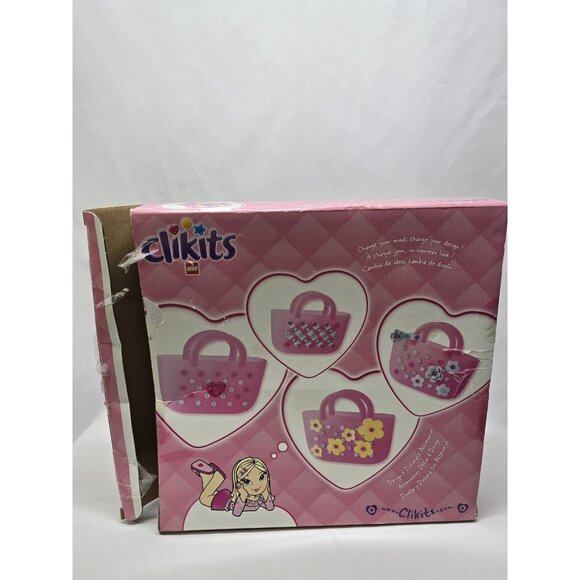 Lego Click its Clikits Fashion Designer Trendy Totes Bag Pink 2003-Not Complete - Picture 16 of 16